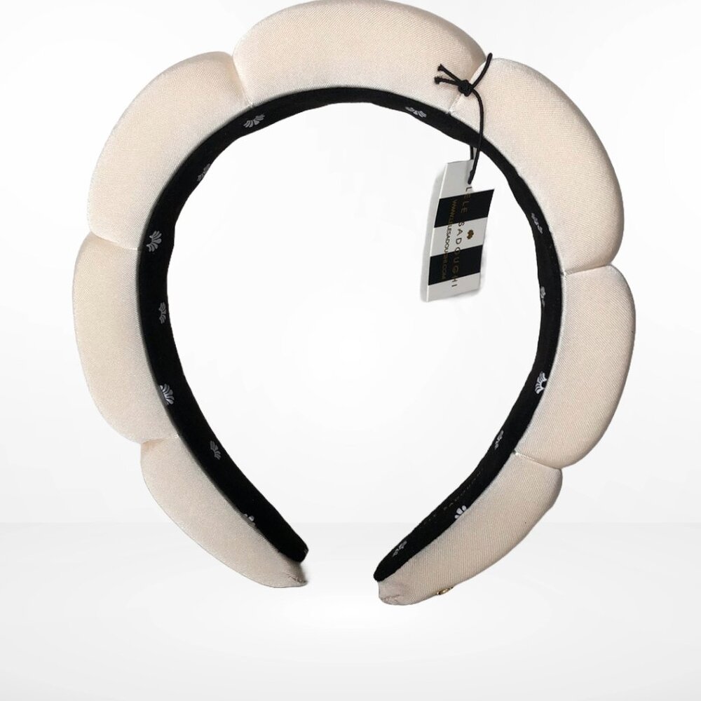 Lele Sadoughi Cream Padded Petal Headband